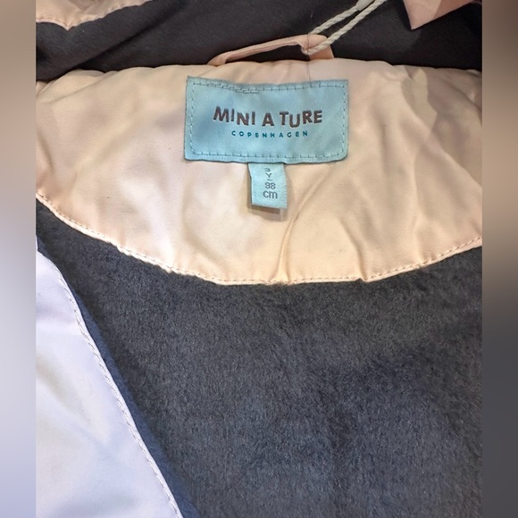 NWT. Mini A Ture Kids Wang Faux Fur Jacket, Evening Rose, Size 3y - Picture 7 of 8